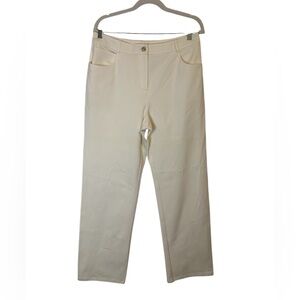 St. John White Straight Leg pants  Size 12 Yellow Label